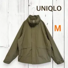 ユニクロ/ウィンドプルーフスタンドブルゾン/オリーブ/アウター/M/防風/美品