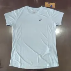 ASICS ホワイト クルーネック シャツМサイズ