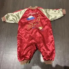 ドラゴン刺 繍ジャンプスーツ 刺繍入りロンパース 鷹 龍ロンパース 80cm