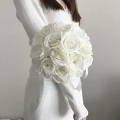 造花　ラウンドブーケ　ウェディングブーケ