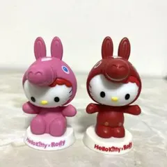 当時物 ハローキティ x ロディ フィギュア ボブルヘッド ２体セット平成レトロ