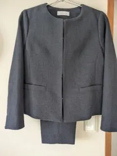 SIMPLICITÉ ネイビー ラメ ツイード パンツスーツ M