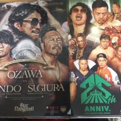 【未使用】プロレスリング・ノアクリアファイル2枚