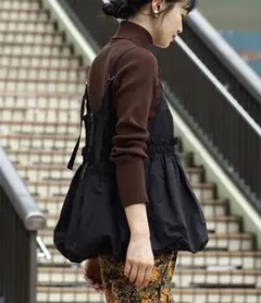 イーザッカマニア　ブラウン タートルネック ニット　L