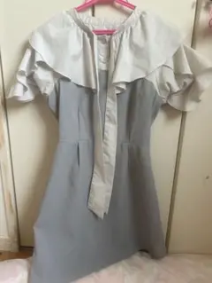 GRL フリル付き半袖ひざ丈ワンピース グレイル ワンピースtu599