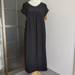 ★レディース★フレンチスリーブ バルーンワンピース 黒