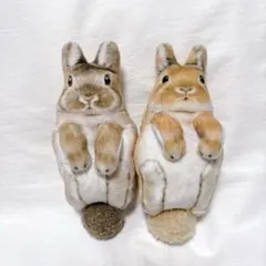 フェリシモ YOU+MORE! うさぎの引っ掛けるポーチ 2個セット