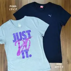 『プーマ』 『ナイキ』 半袖 Tシャツ ジム ランニングウェア ブラック グレー