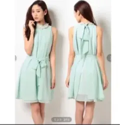 【美品】ミントグリーンドレス　パーティドレス　二次会　結婚式