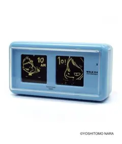 【希少】奈良美智 パタパタクロック [WALK ON(ブルー)]