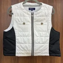 お値下げしました！ゴルフ 中綿 ベスト 白 黒 Mサイズ