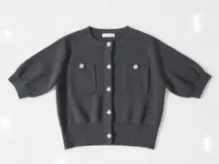 【新品未使用】TRUDEA 半袖ニット グレー