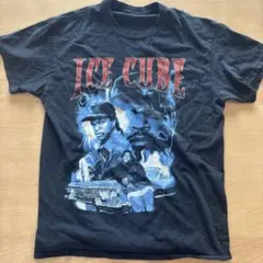 ICE CUBE プリントTシャツ ブラック ラッパーTシャツY2K