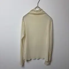 COCOMOMO シアーカットソー アイボリー ハイネック メロウ レイヤード