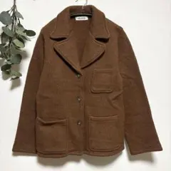 美品✨ウール100% ブラウンジャケット ウールコート ジャケット アウター 秋