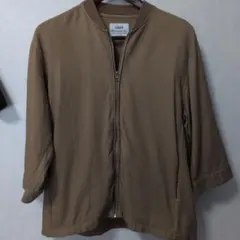 coen ブラウン ジップアップジャケット