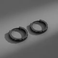 ♥️再販無し♥️フープ　メンズ　ピアス　アクセサリー　ブラック　シンプル　人気