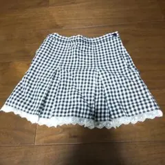 COMME CA ISM ギンガムチェック スカート レースのサムネイル