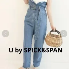 【ユーバイスピックアンドスパン】ハイウエストデニムパンツ　ジーンズ