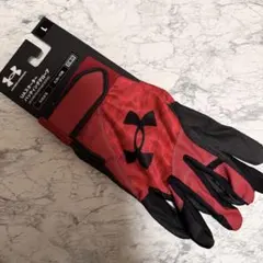 アンダーアーマー バッティンググローブ 打撃用手袋 Lサイズ 両手用 レッド