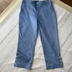 ベルーナレディースクロップドパンツ　ブルーM