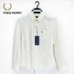 【未使用】FRED PERRY 長袖ボタンシャツ レディース 10 ホワイト