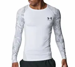 アンダーアーマー 長袖 シャツ LL XL 2L 白 ホワイト カモ 新品