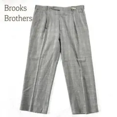 ブルックスブラザーズ グレンチェック スラックス ツータック　大きめ　ゆったり