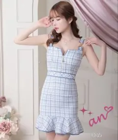 an ツイードドレス