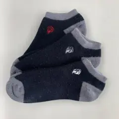 アンクルソックス 3足セット グレー/ブラック