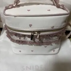 SNIDEL HOME ロゴテープハートバニティポーチ（ピンク）