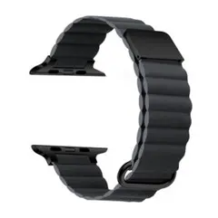 Apple Watch マグネット式 PUレザー バンド スペースグレー