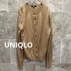 UNIQLO ユニクロ メリノウール100% カーディガン ブラウン 茶色 M