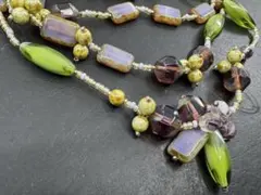 M7347 色石　ネックレス　ヴィンテージ アクセサリー