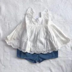 新品☆babygap アイレットスリーブトップス チュニック 90 プティマイン