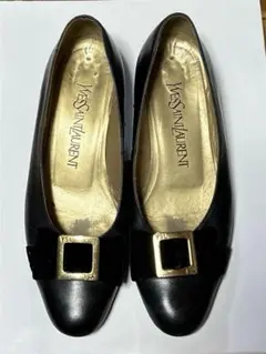 イヴ・サンローラン　パンプス　ベルベットリボン　35サイズ