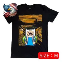 古着　一点物　Adventure Time 叫び パロディ Tシャツ Mのサムネイル