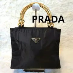 PRADA ナイロン トートバッグ ゴールドハンドルのサムネイル