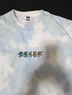 グレイトフルデッド バンドTシャツ デッドベアー刺繍 タイダイ ライトブルー L