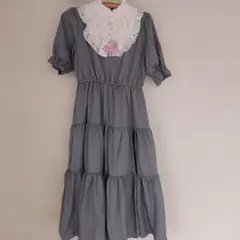 新品タグ付き　しまむら　青木美沙子　コラボ　ワンピースのサムネイル