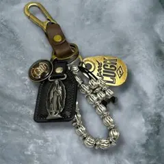 アメカジ　ビンテージ　本革　レザー　カラビナ　キーケース　鍵　バッグストラップ