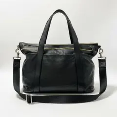 美品 EMPORIO ARMANI レザー 2WAY ボストンバッグ ショルダー