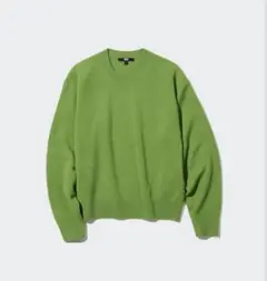 UNIQLO プレミアムラムクルーネックセーター（長袖) グリーン
