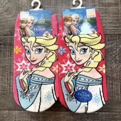 ①新品未使用　タグ付き　アナと雪の女王　エルサ　靴下　ソックス　アナ雪　2足
