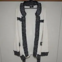 CECIL McBEE ツイード風ニットカーディガン