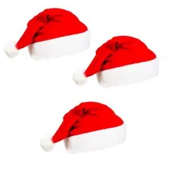 [ALLVD] サンタ帽子 サンタハット クリスマス暖かい 男女兼用 (3個)のサムネイル