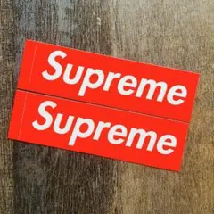 supreme box logo ステッカー　2枚セット　しゅぷ