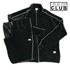 、　PROCLUB セットアップ ジャージ ベロア ブラック L Amazon | [プロ クラブ] ベロア セットアップ size 2XL ブラック