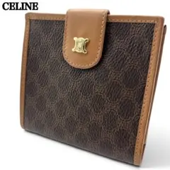 【極美品】CELINE セリーヌ 折り財布 マカダム柄 ブラウン レザー PVCのサムネイル
