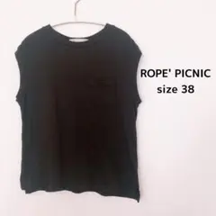 ROPE' PICNIC ロペピクニック ブラック ノースリーブ Tシャツ M